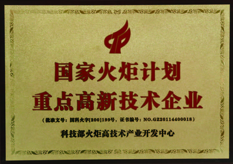 国度火炬打算重点高新技术企业